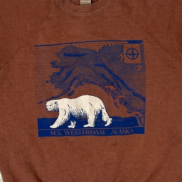 Vintage MS Westerdam Alaska 2003 Cruise Ship Destination Sweatshirt - Picture 2 of 5